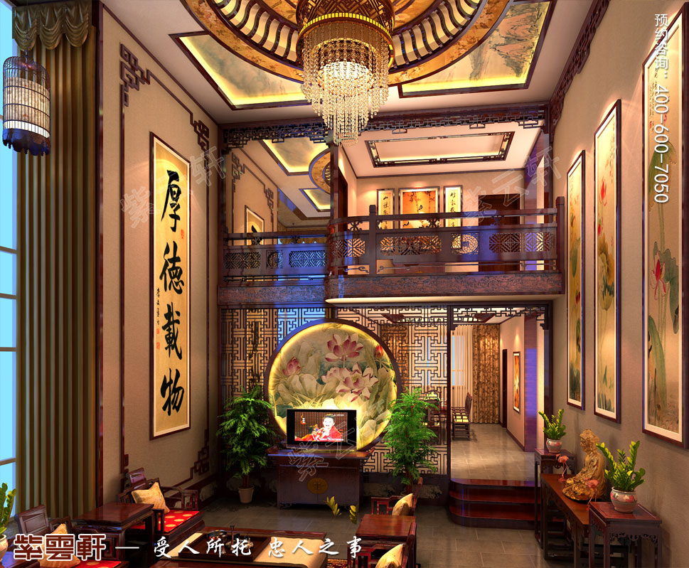 古典中式風(fēng)格別墅<a href=http://www.disposabletattoopen.com/keting/ target=_blank class=infotextkey>客廳裝修效果圖</a>