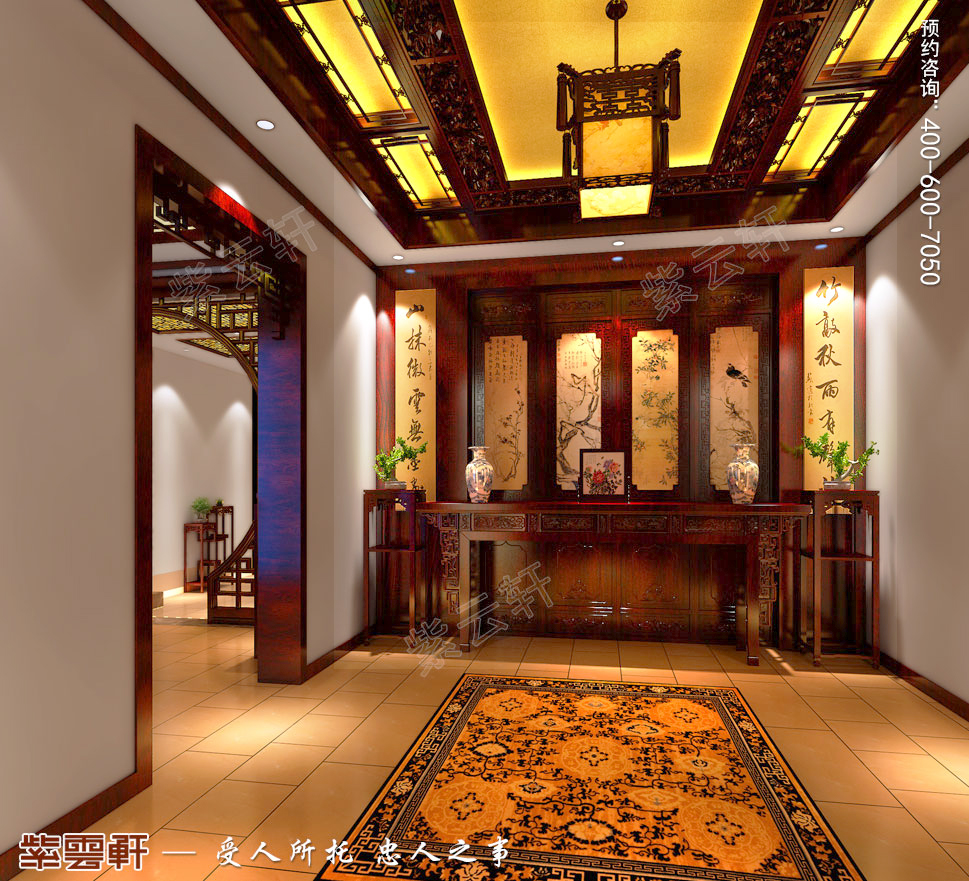 古典中式風(fēng)格別墅<a href=http://www.disposabletattoopen.com/xuanguanzhs/ target=_blank class=infotextkey>玄關(guān)裝修效果圖</a>