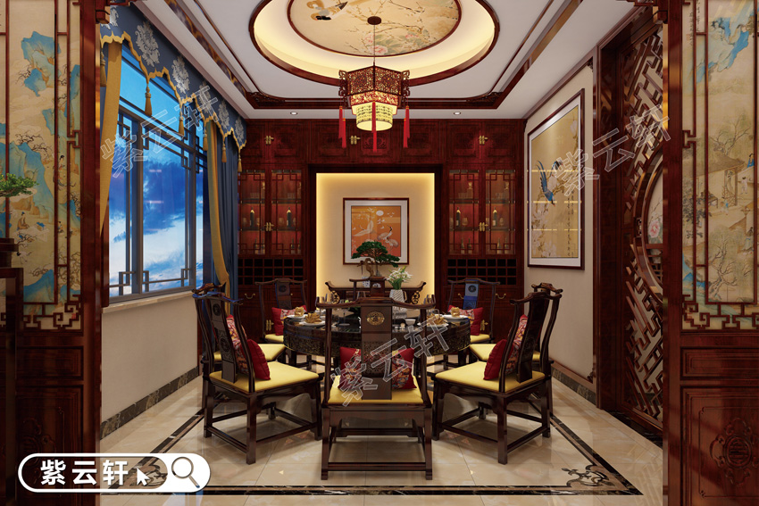中式<a href=http://www.disposabletattoopen.com/canting/ target=_blank class=infotextkey>餐廳裝修效果圖</a>