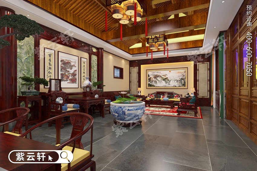 中式別墅客廳設(shè)計(jì)