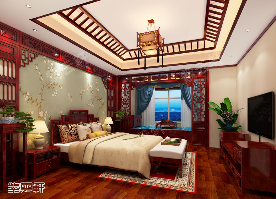 <a href=http://www.disposabletattoopen.com/ target=_blank class=infotextkey>中式風(fēng)格</a>臥室裝修