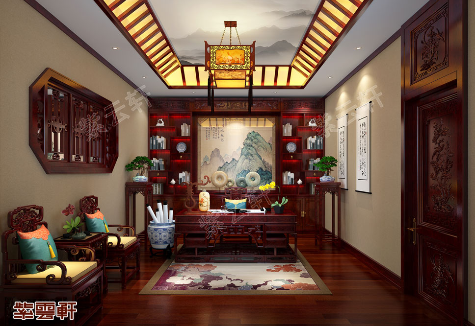 <a href=http://www.disposabletattoopen.com/ target=_blank class=infotextkey>中式風(fēng)格</a>書房裝修