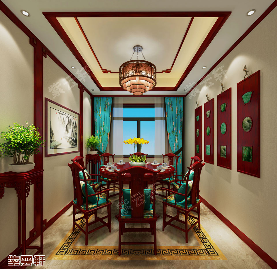 中式<a href=http://www.disposabletattoopen.com/canting/ target=_blank class=infotextkey>餐廳裝修效果圖</a>