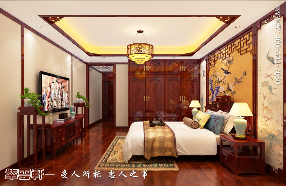 臥室<a href=http://www.disposabletattoopen.com/ target=_blank class=infotextkey>中式裝修效果圖</a>
