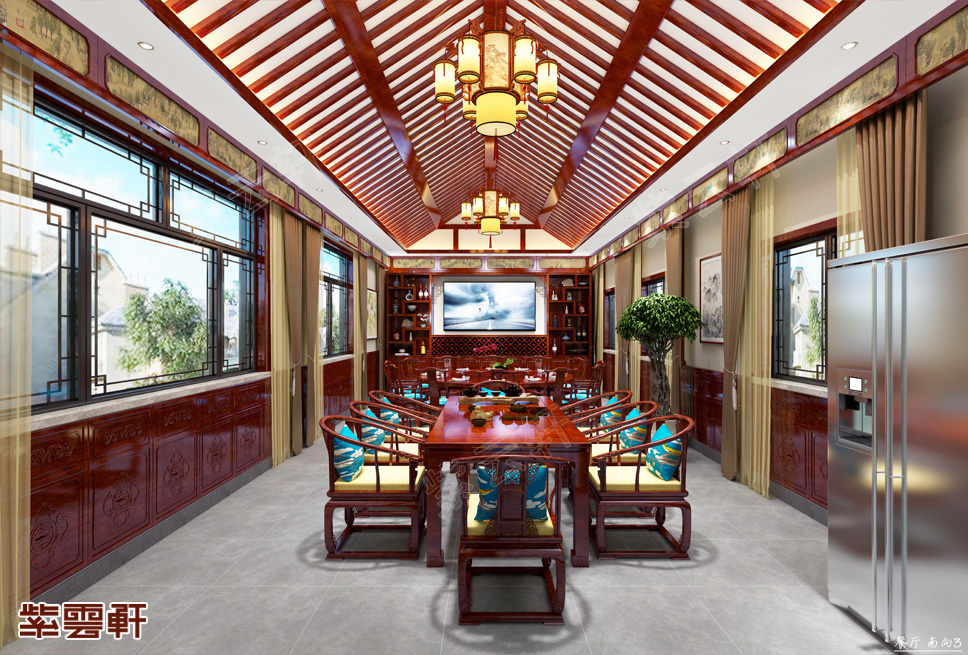 北京懷柔丨17×14m對(duì)稱(chēng)式坡屋頂新中式別墅，古典雅致