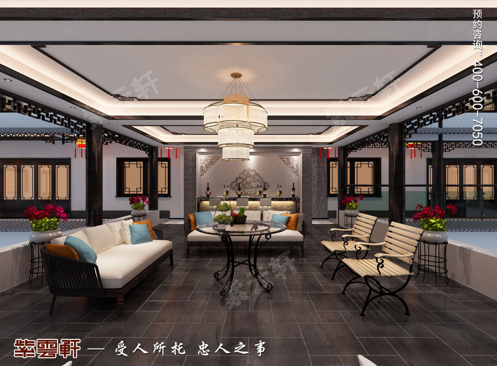休閑陽臺現(xiàn)代中式風格裝修