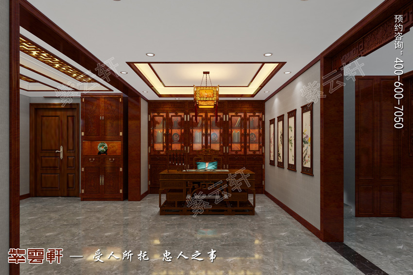 中式書房設(shè)計裝修圖