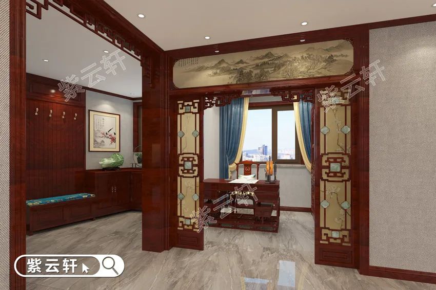 <a href=http://www.disposabletattoopen.com/ target=_blank class=infotextkey>中式風格</a>書房裝修設(shè)計