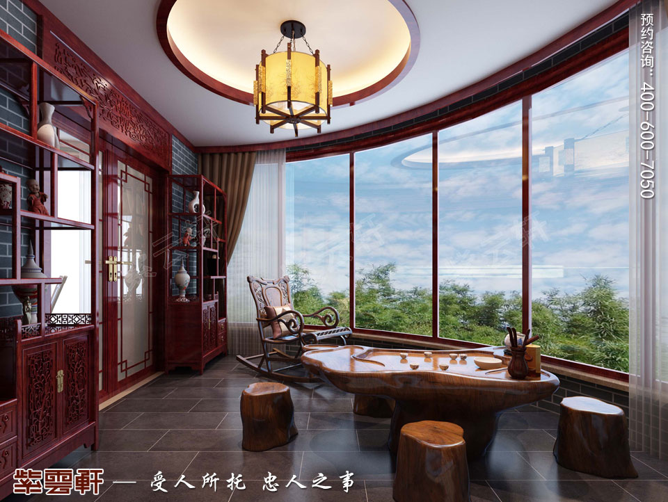 陽臺(tái)現(xiàn)代中式裝修效果圖