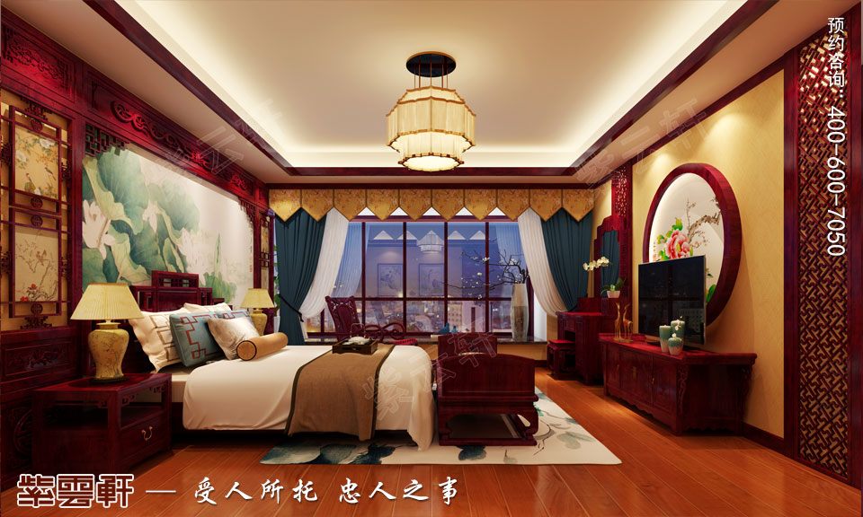 古典中式風格主臥裝修效果圖