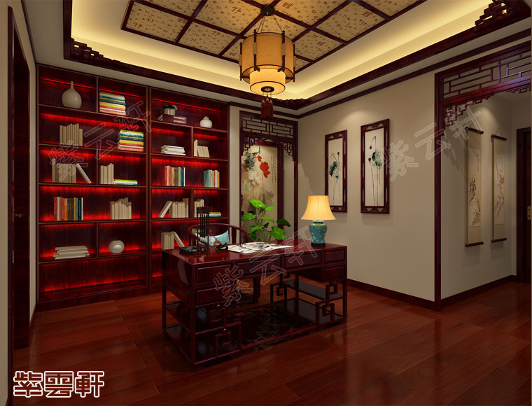 書房<a href=http://www.disposabletattoopen.com/ target=_blank class=infotextkey>中式裝修效果圖</a>