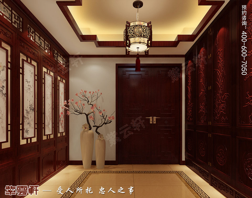 玄關(guān)<a href=http://www.disposabletattoopen.com/ target=_blank class=infotextkey>中式裝修效果圖</a>