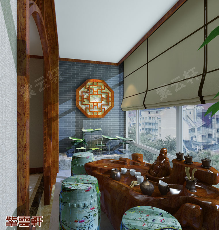 陽臺中式風(fēng)格裝修效果圖
